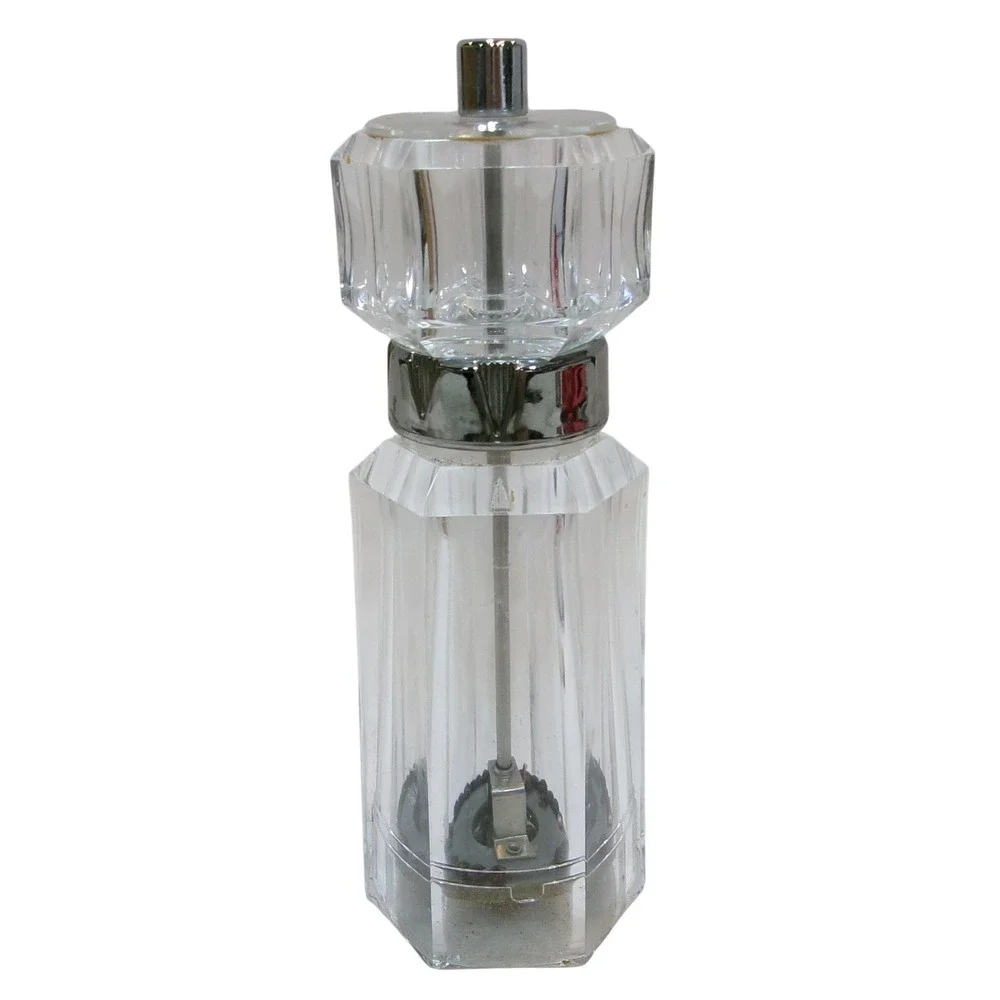 Wm Bounds Ltd Vintage Clear Acrylic Hexagon Pepper Mill Grinder Made in USA